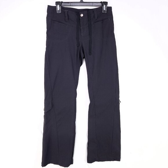 Athleta Cargo Pants Women’s Size 4  Wide Leg Black Drawstring Pockets Outdoor - Picture 1 of 16